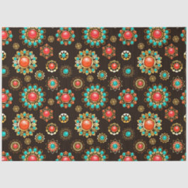 Etnische Broches Naadloos Patroon Tissuepapier