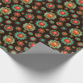 Etnische broedsels naadloos patroon cadeaupapier (Hoek)