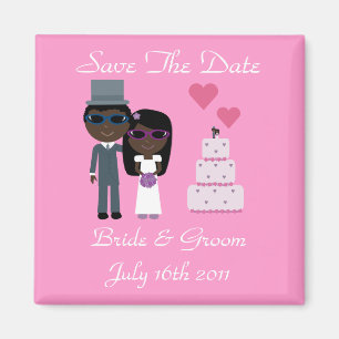 Etnische bruid & bruidegom Zonnebril Zomer Bruilof Magneet