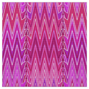 Etnische Chevron Damask, Paars en Fuchsia Pink Stof