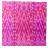 Etnische Chevron Damask, Paars en Fuchsia Pink Tegeltje (Voorkant)