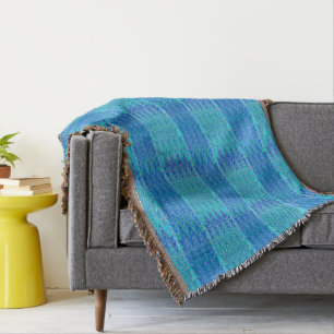 Etnische Chevron Damask, Turquoise en Blue Deken