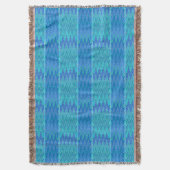 Etnische Chevron Damask, Turquoise en Blue Deken (Voorkant Verticaal)
