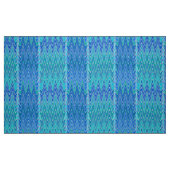 Etnische Chevron Damask, Turquoise en Blue Stof (Fat Quarter)