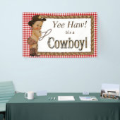 Etnische Cowboy Baby Shower Spandoek (Beurs)