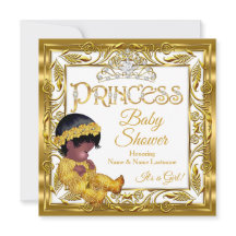 Etnische donker gouden prinses baby shower goud wi
