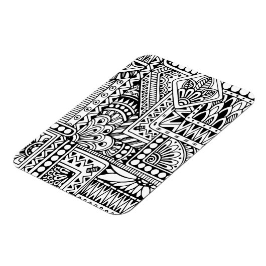 Etnische doodle magneet (Linkerzijde)
