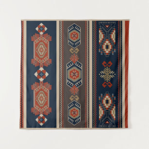 Etnische elegantie: ornamentaal geometrisch wandkleed