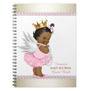 Etnische Engel Meisje Baby shower Gastenboek Notitieboek