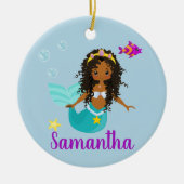 Etnische Etnische Aankomst van de Amerikaanse Zeem Keramisch Ornament (Voorkant)