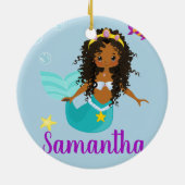 Etnische Etnische Aankomst van de Amerikaanse Zeem Keramisch Ornament (Achterkant)