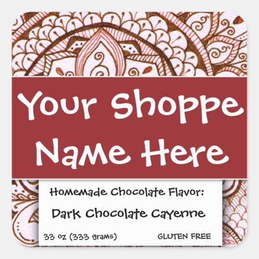 Etnische exotische Marokkaanse Western-Aziatische  Vierkante Sticker (Voorkant)