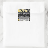 Etnische exotische Marokkaanse Western-Aziatische  Vierkante Sticker (Tas)