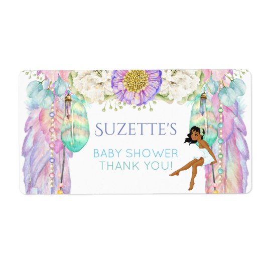 Etnische Fairy Dream Catcher Favor Gift Dank u Etiket (Voorkant)