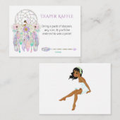 Etnische Fairy Dream Catcher Feathers Luier Raffle Informatiekaartje (Voorkant / Achterkant)