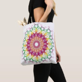 Etnische florak-multicolor mandala. tote bag (Dichtbij)