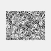 Etnische Floral geïnspireerd Fleece Deken (Voorkant (Horizontaal))