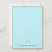 Etnische Floral Lijst Indische bruiloft Bewaar dat Kaart (Achterkant)