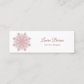 etnische florale koraal mandala . mini visitekaartje (Voorkant)