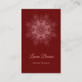 etnische florale koraal mandala . visitekaartje (Voorkant)