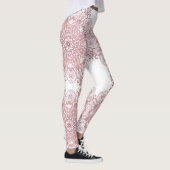 Etnische florale koraalmandala. leggings (Rechts)