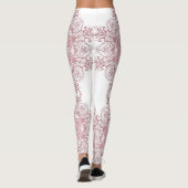 Etnische florale koraalmandala. leggings (Achterkant)