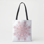 Etnische florale koraalmandala. tote bag (Voorkant)