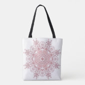 Etnische florale koraalmandala. tote bag (Achterkant)