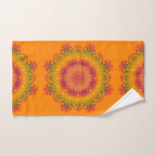 Etnische florale mandala. bad handdoek (Handdoek)