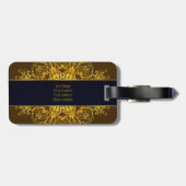 Etnische florale mandala. bagagelabel (Achterkant horizontaal)