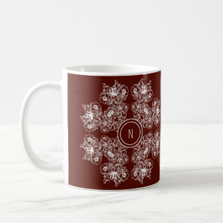 Etnische florale mandala. Floral Crown Koffiemok