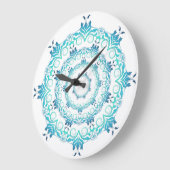 Etnische florale mandala grote klok (Hoek)