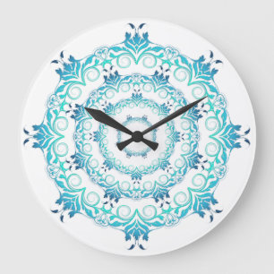 Etnische florale mandala grote klok