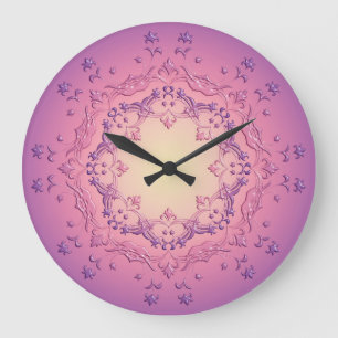 Etnische florale mandala. grote klok