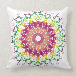 Etnische florale mandala. kussen