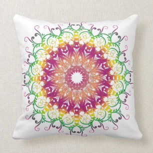 Etnische florale mandala. kussen