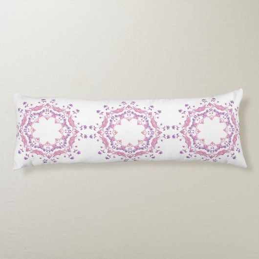 Etnische florale mandala. lichaamskussen (Achterkant)