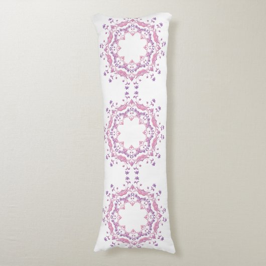 Etnische florale mandala. lichaamskussen (Voorkant Verticaal)