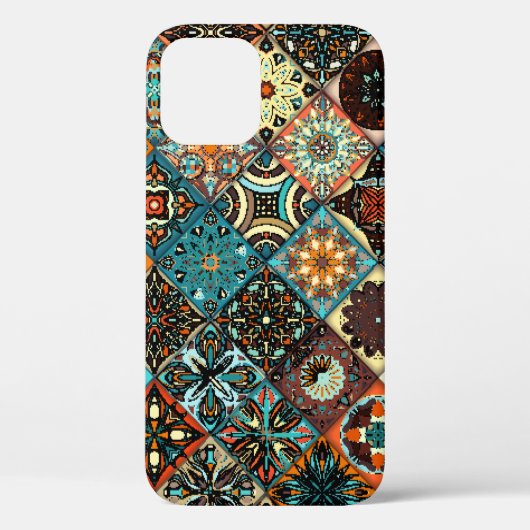 Etnische florale mandala naadloos. Kleurrijk m Case-Mate iPhone Case (Achterkant)