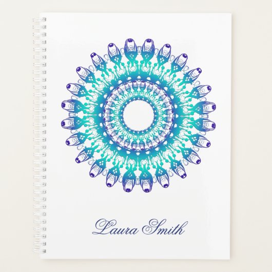 Etnische florale mandala. planner (Voorkant)