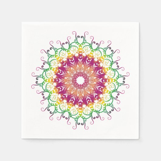 Etnische florale mandala. servetten (Voorkant)