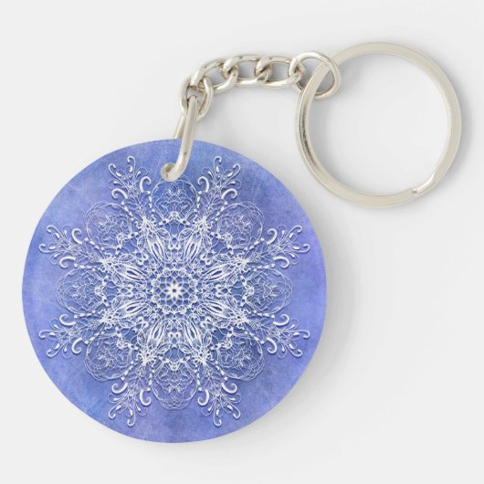 Etnische florale mandala. sleutelhanger (Achterkant)