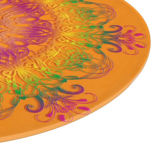 Etnische florale mandala. snijplank (Hoek)