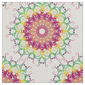 Etnische florale mandala. stof (Close Up)