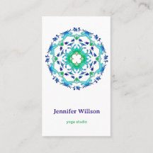 Etnische florale mandala. text. visitekaartje