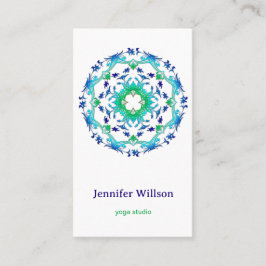 Etnische florale mandala. text. visitekaartje