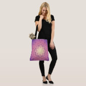 Etnische florale mandala tote bag (Op model)