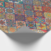 Etnische florale mandala Verpakkingspapier Cadeaupapier (Hoek)