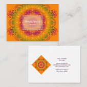 Etnische florale mandala. visitekaartje (Voorkant / Achterkant)