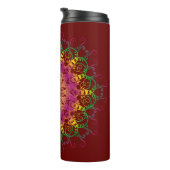 Etnische florale meerkleurige mandala. thermosbeker (Geroteerd rechts)